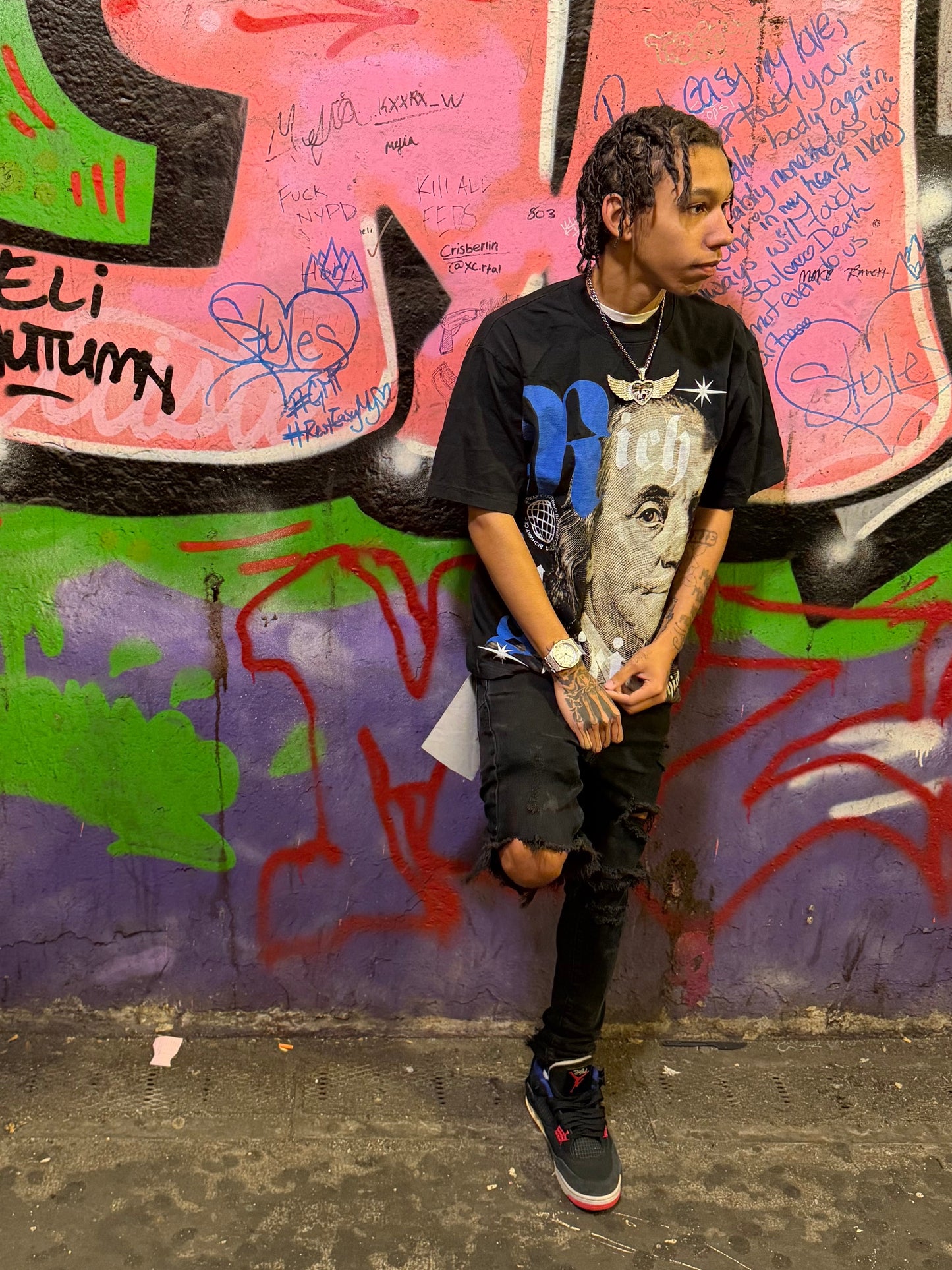 Benjamin Collection Black & Blue Tee