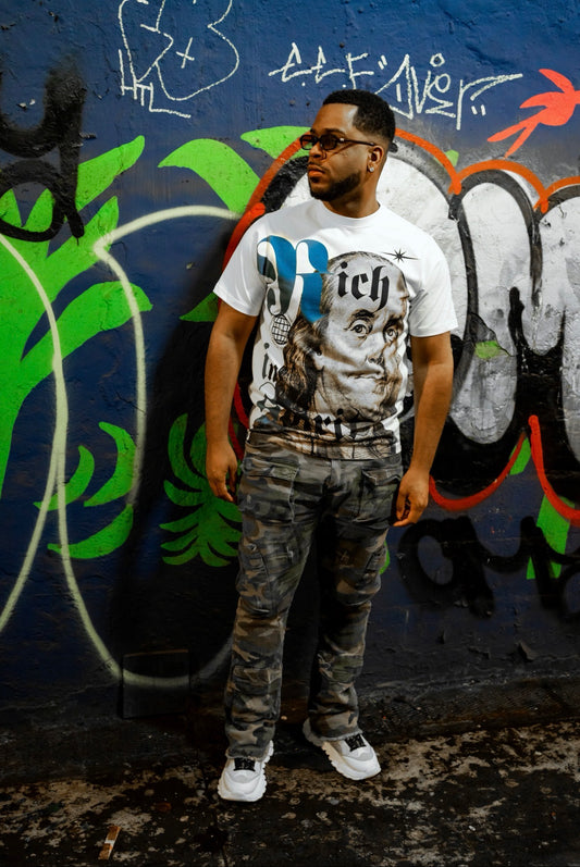 Benjamin Collection White & Blue Tee