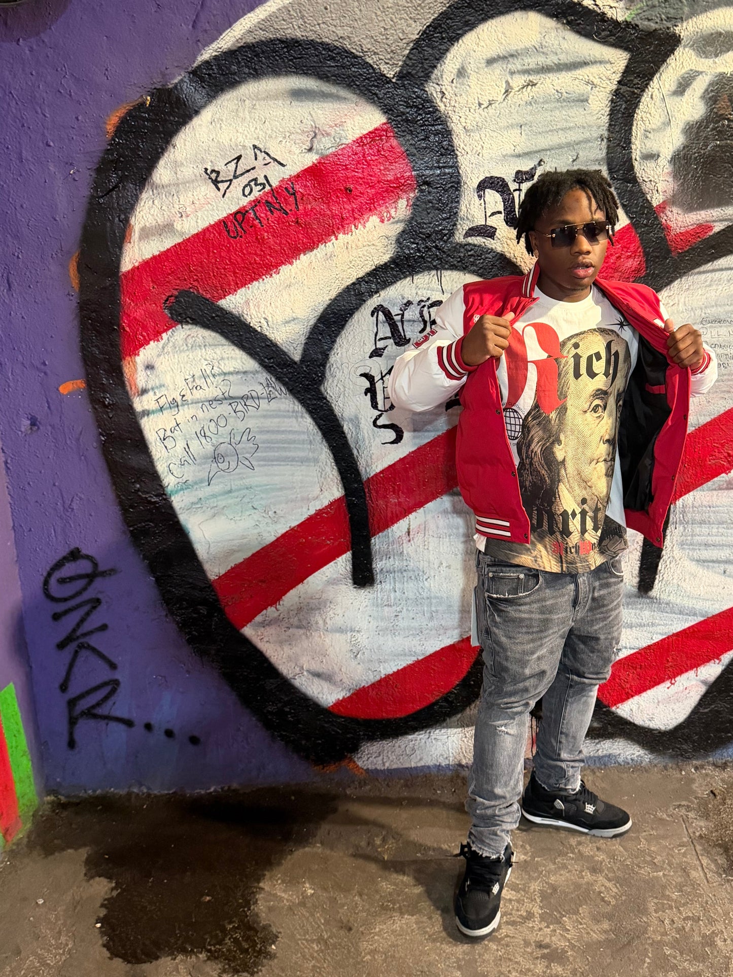 Benjamin Collection White & Red Tee