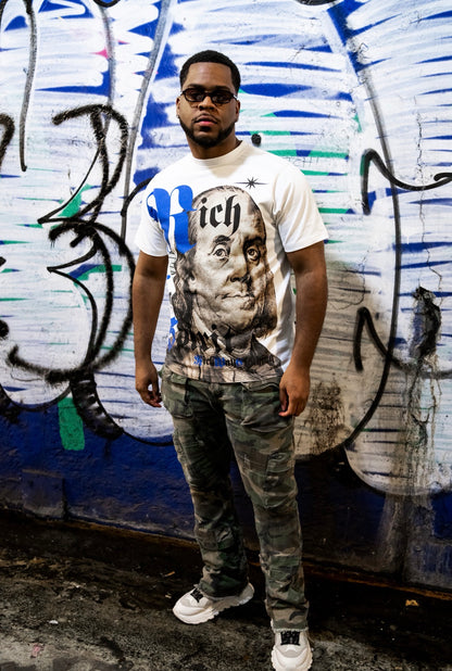 Benjamin Collection White & Blue Tee