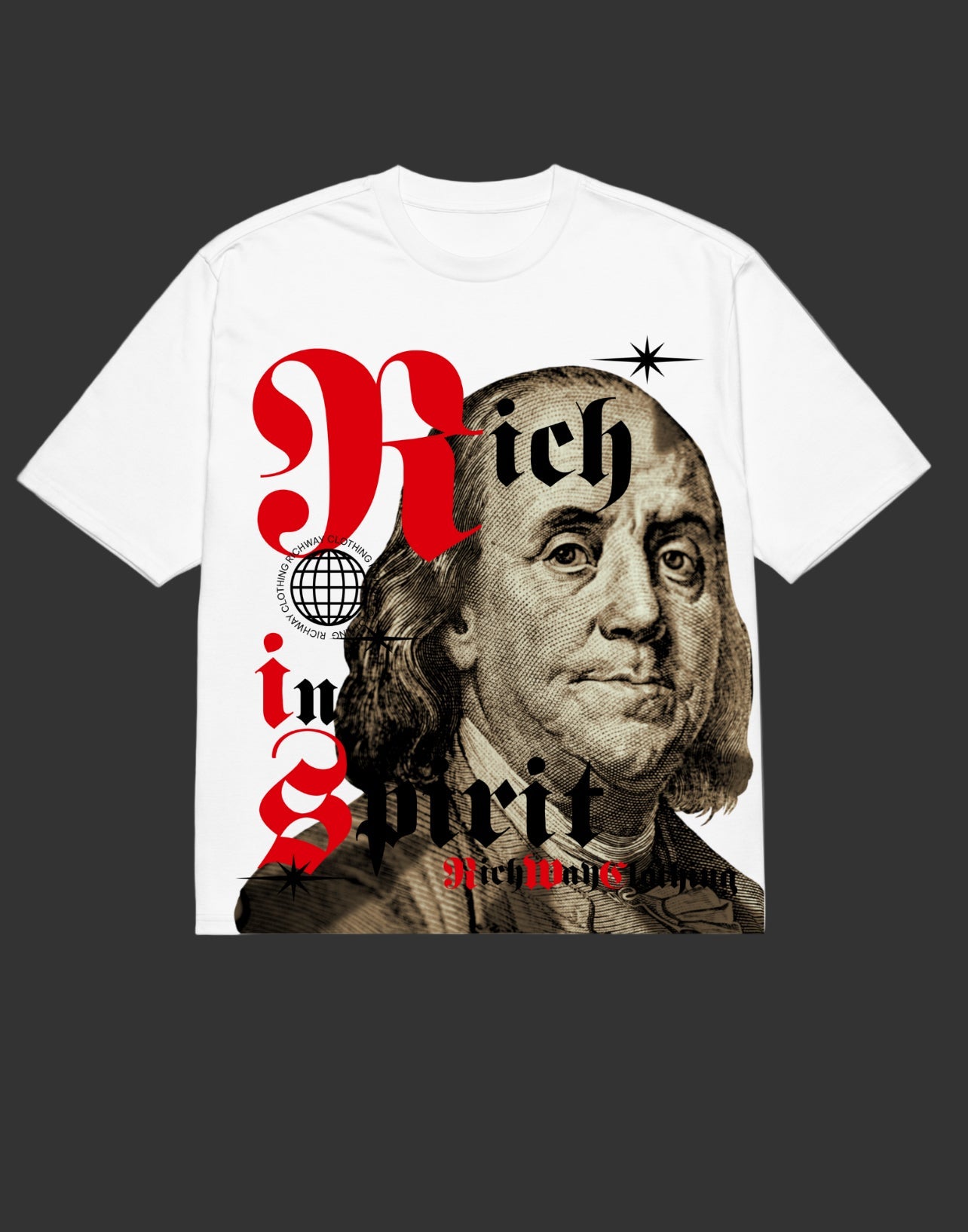 Benjamin Collection White & Red Tee