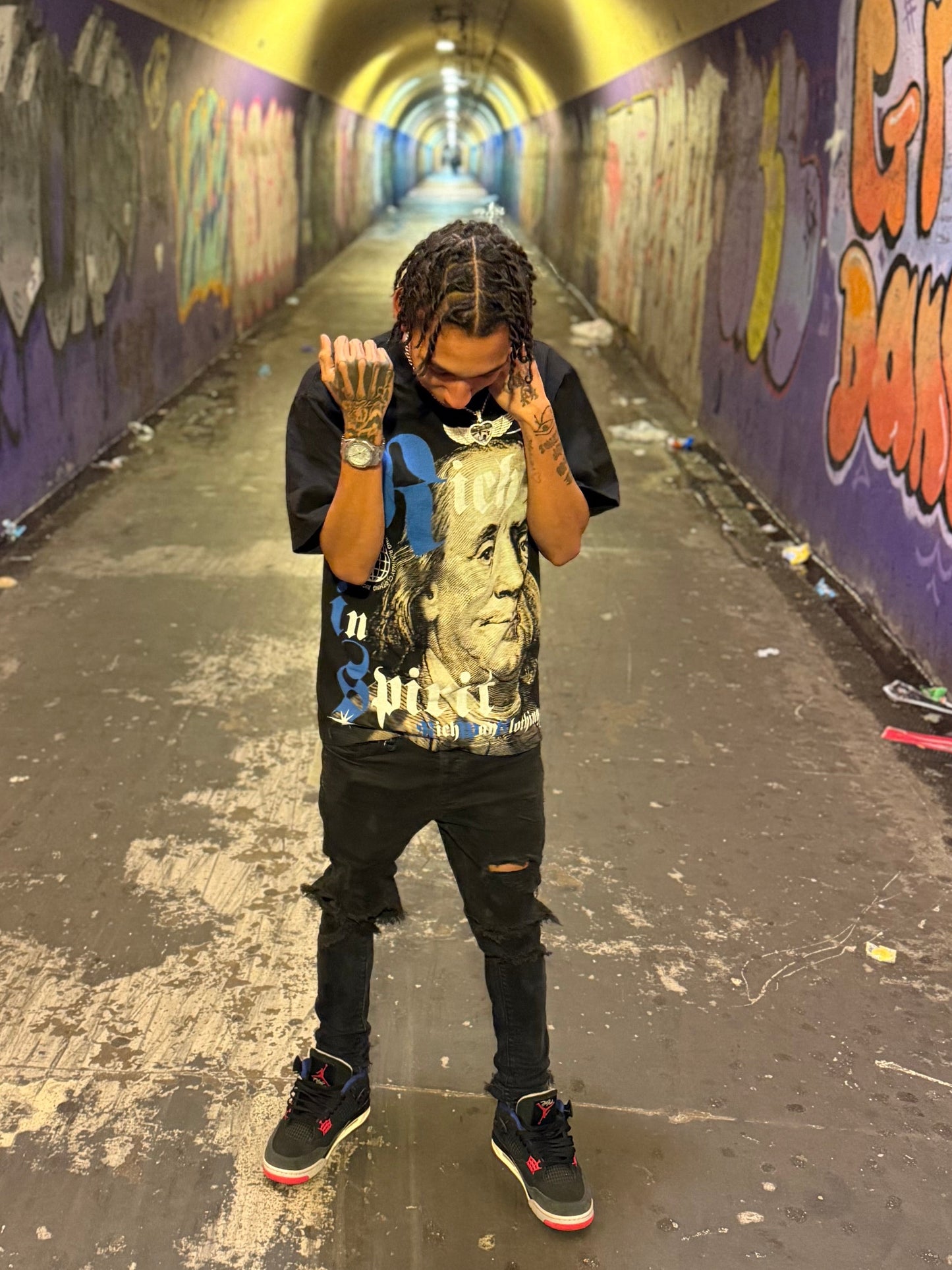 Benjamin Collection Black & Blue Tee