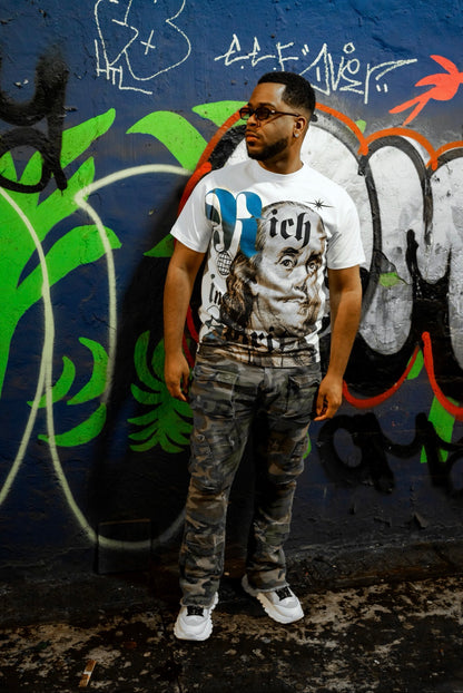 Benjamin Collection White & Blue Tee