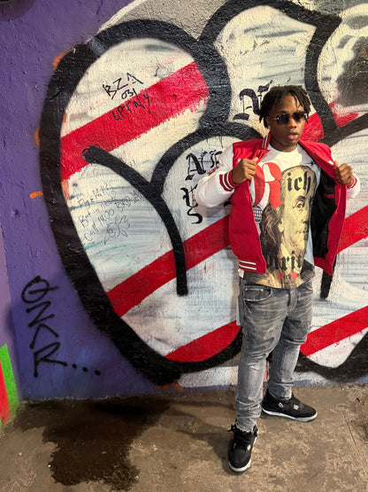 Benjamin Collection White & Red Tee